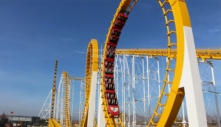 Build amusement park thrill roller coaster rides